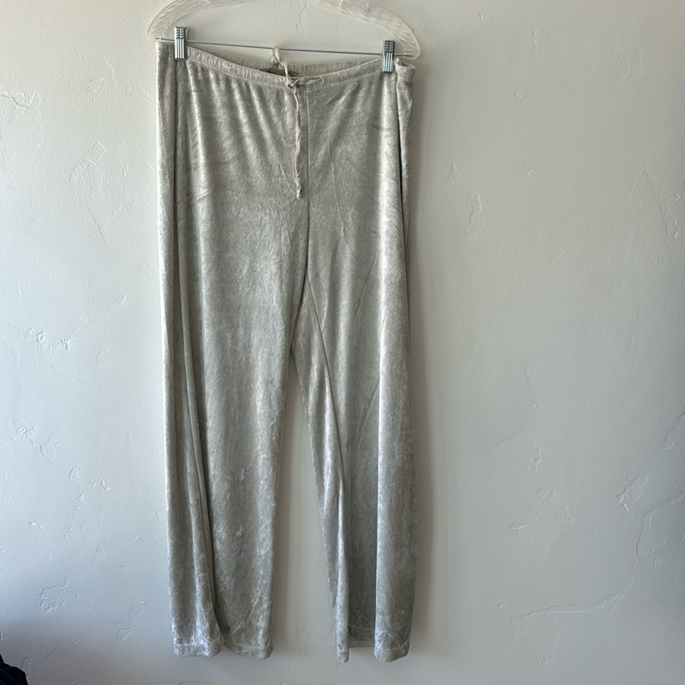 XCVI velour wide leg joggers